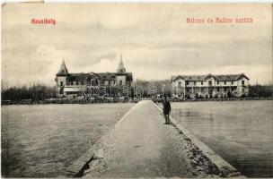 1909 Keszthely, Balaton és Hullám szállók. Mérei Ignác kiadása