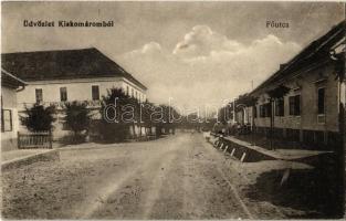 1915 Kiskomárom (Zalakomár), Fő utca, Nagy Vendéglő a Koronához. Berger Samu kiadása