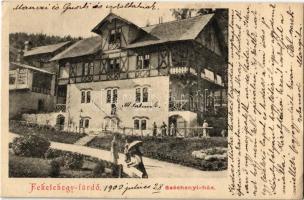 1903 Feketehegy-fürdő, Cernohorské kúpele (Merény, Nálepkovo); Széchenyi ház / villa