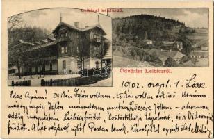 1902 Leibic, Leibitz, Lubica; Kénfürdő télen / spa in winter