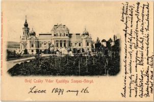 1899 Görgő, Szepesgörgő, Harchov, Spissky Hrhov; Gróf Csáky Vidor kastélya. Szoller Géza kiadása / castle (kis szakadás / small tear)