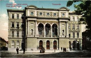 1911 Temesvár, Timisoara; Ferenc József városi színház. Moravetz testvérek kiadása / theatre