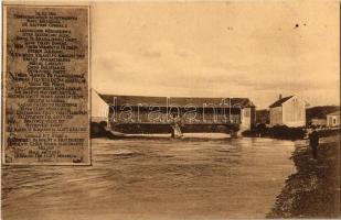 1913 Torda, Turda; A tordai 100 éves fa híd. Füssy József kiadása / The 100 years old wooden bridge