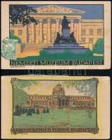 4 db RÉGI képeslap: Budapest, Szatmárnémeti, Bozó irredenta ürvözlőlap / 4 pre-1945 postcards. Budapest, Satu Mare, Bozó irredenta greeting art postcard
