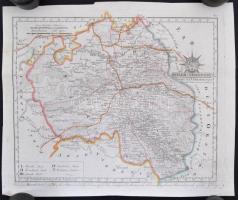 cca 1800 Bihar vármegye. Comitatus Bihariensis. Színezett rézmetszet, papír, 30x24 cm a vármegye köz...