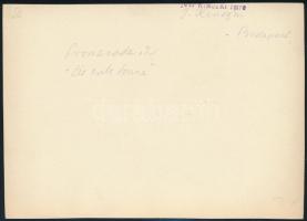 cca 1933 Kinszki Imre (1901-1945) budapesti fotóművész aláírt, pecséttel jelzett vintage fotóművésze...