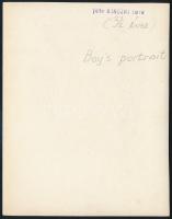 cca 1933 Kinszki Imre (1901-1945) budapesti fotóművész  pecséttel jelzett vintage fotóművészeti alko...