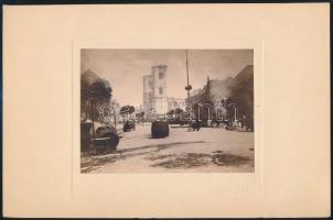 1917 Gyöngyös főterének égése, Kerny István (1879-1963) budapesti fotóművész hagyatékából 1 db vinta...