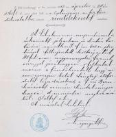 1898 Tátralomnici vonatkozású iratok gyűjteménye: tervezett fürdő engedélyei, fürdő alapszabályai, é...