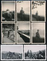 cca 1950-1960 Vegyes katonafotó tétel, 10 db, 9x6 cm + Valamint egy gyerekfotó (cca 1940), 8x11 cm