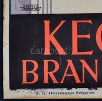 cca 1920 Biczó András: Gróf Keglevich István Utódai Cognacgyár R.T. Budafok, kereskedelmi plakát. Ka...