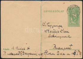 1939 Medek Anna (1885-1960): operaénekesnő, a Nemzeti Zenede énektanárának saját kézzel írt képeslap...