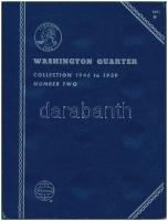 Előnyomott Whitman érmetartó album Washington Quarters - Collection 1946 to 1959 negyeddollárosok részére