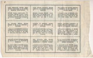 Ausztria / Bécs 1915. "XXXI. Staatslotterie (Államsorsjáték)" 4K értékben, szárazpecséttel...