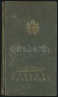 1934 Fényképes magyar útlevél, bejegyzésekkel