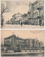 2 db RÉGI orosz városképes lap; Samara és Krasnoyarsk / 2 pre-1945 Russian town-view postcards; Samara and Krasnoyarsk