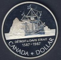 Kanada 1987. 1$ Ag "John Davis hajó" T:PP