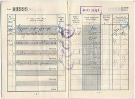 1936. "Egyesült Budapesti Fővárosi Takarékpénztár Óbuda-Újlaki osztályának" betéti könyvec...