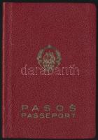 1963 Fényképes jugoszláv útlevél, bejegyzésekkel