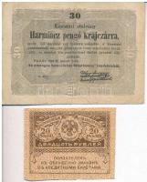 1849. 30kr Kossuth bankó + Orosz Birodalom 1917. 20R T:III,III-