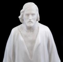 Herendi Krisztus figura, fehér mázas, részben bisquit, jelzett (formatervező: Horvai János, 1873-194...