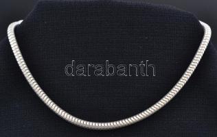 Ezüst(Ag) vastag kígyó karkötő, jelzett, állítható h: 18-22 cm, nettó: 6,3 g