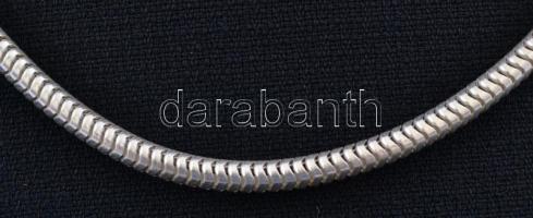 Ezüst(Ag) vastag kígyó karkötő, jelzett, állítható h: 18-22 cm, nettó: 6,3 g