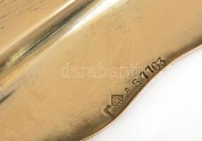 Sandrik art deco alpakka tálca, jelzett, 47×14 cm