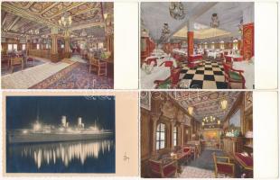 A Lloyd Triestino AUSONIA utasszállító hajója 11 db használatlan képeslap / MS Ausonia 11 postcards