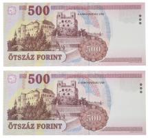 2002. 500Ft "EB 0000080 - EB 0000081" (2x) alacsony sorszám, sorszámkövetők! T:I
/ Hungar...