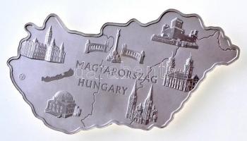 Kereszthury Gábor (1965- ): DN Magyarország - Hungary ezüstérem fekete plexi lappal elátott kapszulában (31,10g/0.999/65mm) T:BU