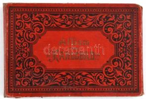 cca 1890 Album von Karlsbad 38 litografált oldalt tartalmazó leporelló egészvászon kötésben / Lepore...