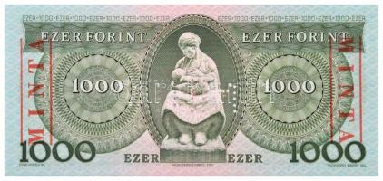 1992. 1000Ft "MINTA" perforációval és felülnyomással "D 00000782" sorszámmal T:I...