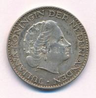 Hollandia 1955. 1G Ag I. Julianna T:1- patina Netherlands 1955. 1 Gulden Ag Juliana C:AU patina