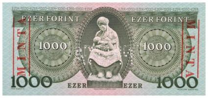 1983. március 25. 1000Ft "MINTA" perforációval és felülnyomással "A 30001119" so...