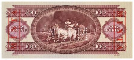 1989. 100Ft piros "MINTA" felülnyomással és perforációval "B000 000839" T:I / Hu...