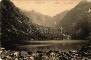 1908 Tátra, Magas Tátra, Vysoké Tatry; Morskie Oko / Halas tó / lake / Meerauge Spitze