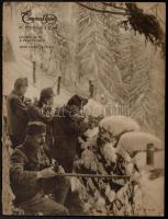 1916. február 20. Az Érdekes Újság IV. évfolyam 8. száma, benne számos katonai fotó az I. világháború katonáiról, eseményeiről, fegyverekről, politikusokról, stb. és Konyavics Demeter a dupla szárnyú hidroplánjával, 56p