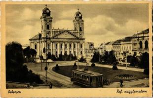 Debrecen, Református nagytemplom, villamos