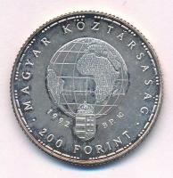 1992. 200Ft Ag "Veszélyeztetett állatvilág - Gólya" T:1- (eredetileg PP) patina Adamo EM12...