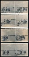 cca 1920 Sztereo fényképek, 9 db vintage fotó, 6x12 cm