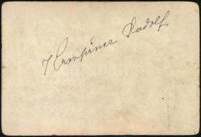 cca 1880 Habsburg Rudolf (1858-1889) trónörökös, kabinetfotó méretű, vintage fénykép, hátoldalon fel...