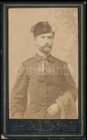 cca 1886 Miskolc, Szinay István miskolci műtermében készült, vizitkártya méretű vintage fotó, 11x6,8 cm