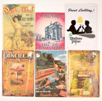 12 db közepes méretű modern fém reklámtábla, 20×30 cm