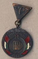 1953. "Földalatti Vasút Emlékérem" zománcozott érdemérem, névreszóló eredeti igazolvánnyal, eredeti díszdobozban T:2
