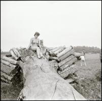 cca 1985 Hétvégi kalandok, szolidan erotikus felvételek, 7 db vintage negatív + 1 db mai nagyítás, a...