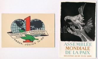 4 db MODERN propaganda motívumlap / 4 modern European propaganda motive postcards