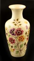 Zsolnay pillangómintás váza. Kézzel festett, jelzett, hibátlan. 16 cm