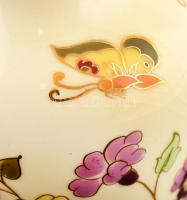 Zsolnay pillangómintás váza. Kézzel festett, jelzett, hibátlan. 16 cm