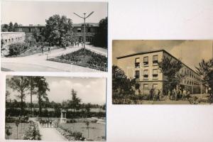 Tata, Edzőtábor, általános iskola, óratorony - 5 db modern képeslap
